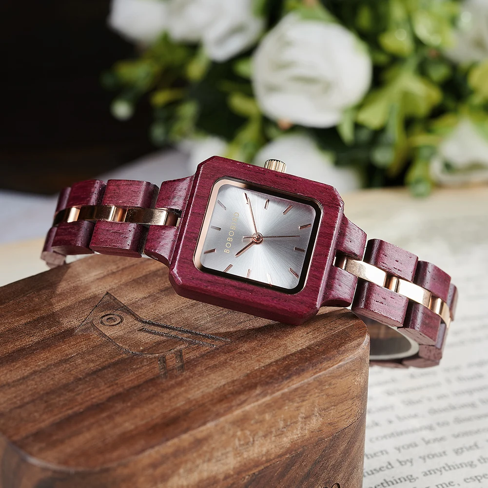 BOBO BIRD Wood Watch Women Japanese Quartz Movement Wristwatch Design Female Simple Fashion Watch Personalized Engraved Gift Box