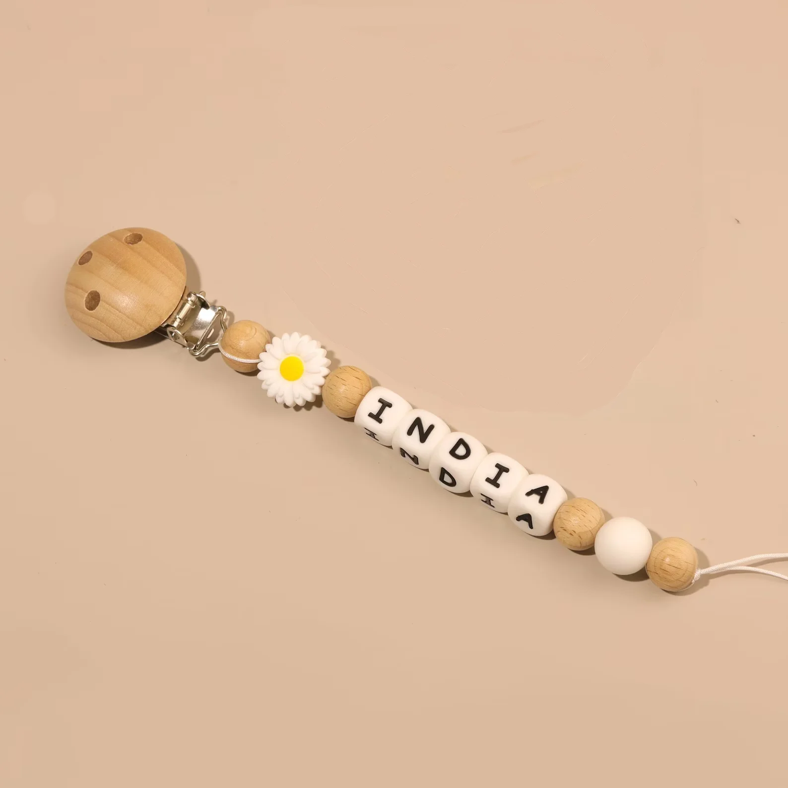 Детские пустышки, зажимы, персонализированное имя, цветок, силиконовый пустышка, держатель для соски, зажим-цепочка, игрушка для прорезывания зубов, аксессуары для соски, не содержит BPA