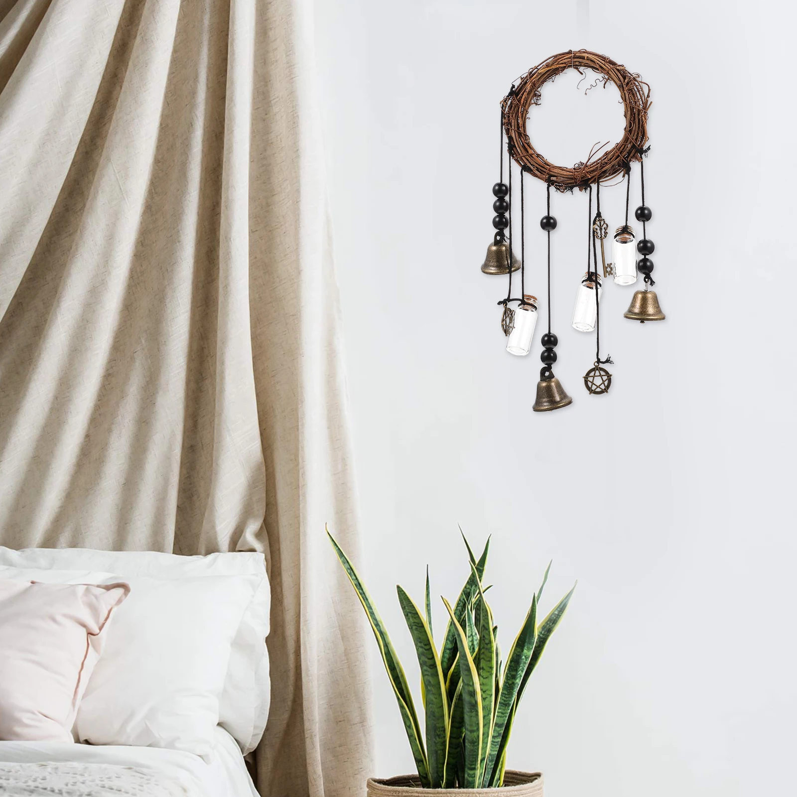

Bohemian Wind Chimes Hanging Decorations for Home to Weave Door Iron Metal Pendant Miss