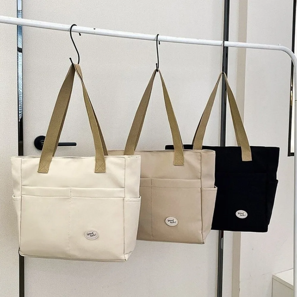 

Fashionable Oxford Cloth Student Shoulder Bag Large Capacity Zipper Portable Handbag Multi Layered Tote Bag Leisure