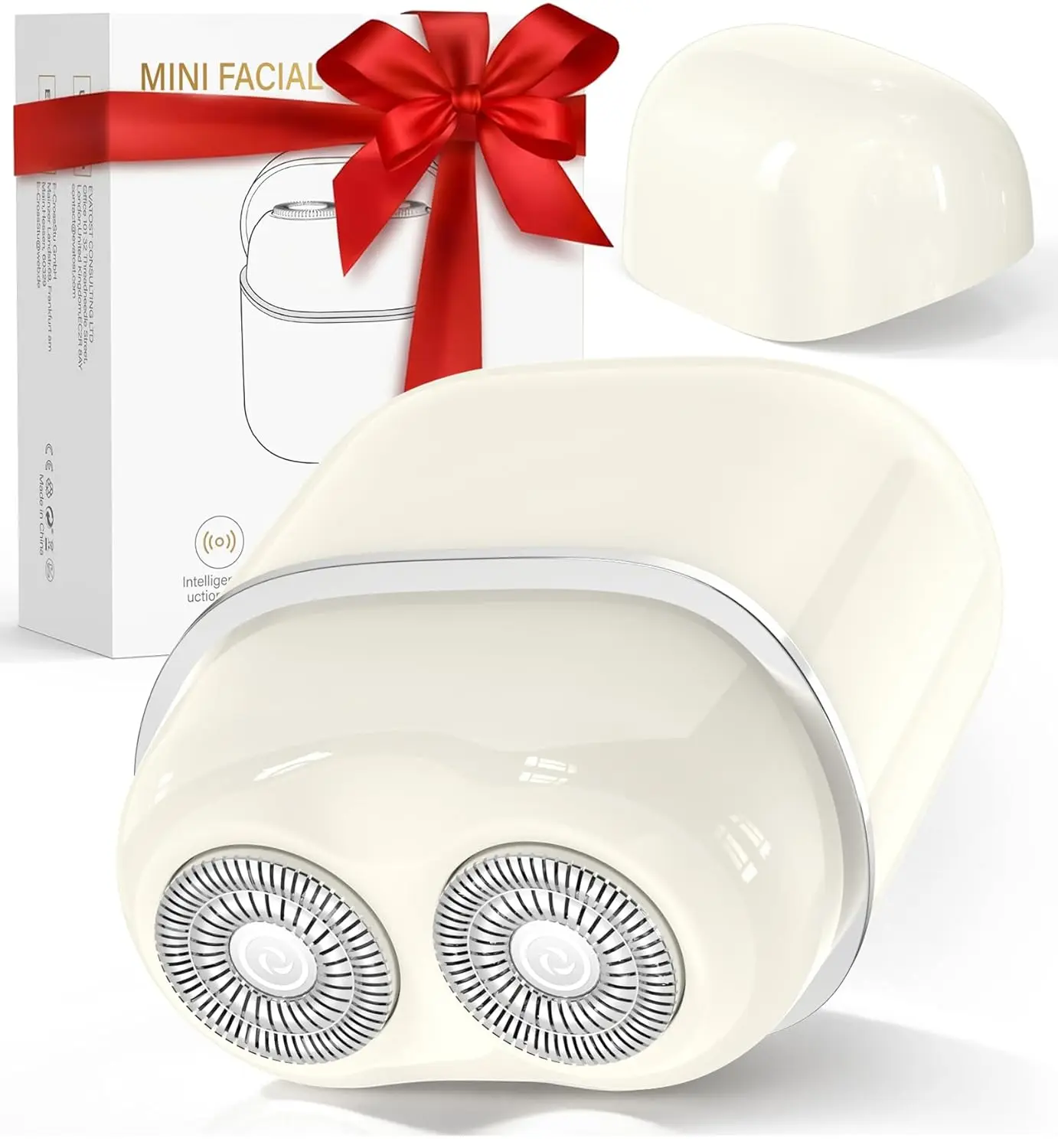 

Portable Painless Facial Hair Remover for Women with Dual Blades - Rechargeable Device for Peach Fuzz, Upper Lip