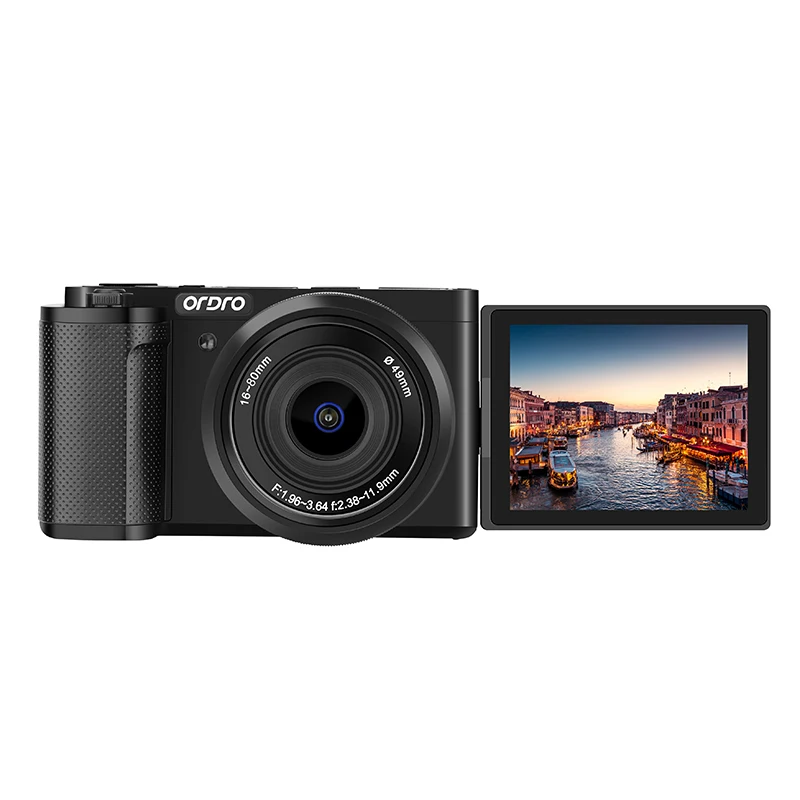 ORDRO G930 Digital Camera Compact for YouTube Vlogging Videos with Flashlight 5X Optical Zoom 4K 30FPS 60FPS Multi Filters AF MF