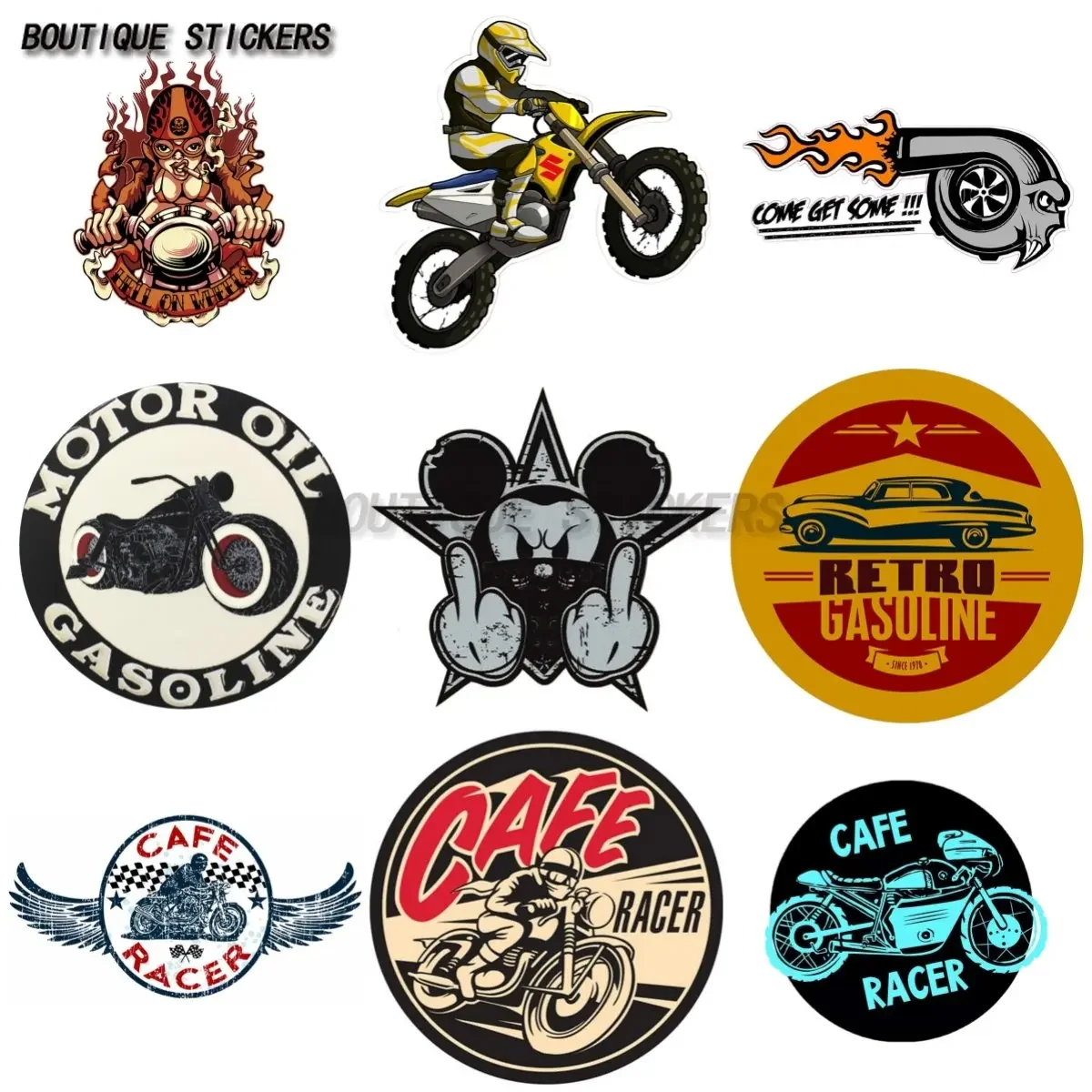 

fashion caf é Racer custom car stickers creative waterproof vinyl stickers motorcycle RV off-road vehicle