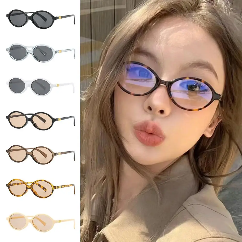 Vintage Small Oval Sunglasses Punk Style UV Protection Hip Hop Shades Street Shooting Cycling Sun Glasses for Women