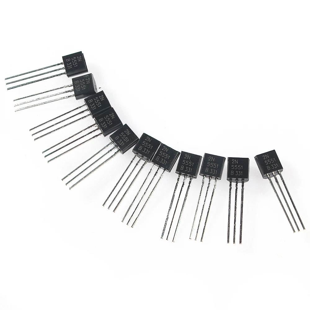 50PCS TO-92 Bipolar Junction Transistor (BJT) Kit: 2N5551 and 2N5401 NPN Switching Transistors