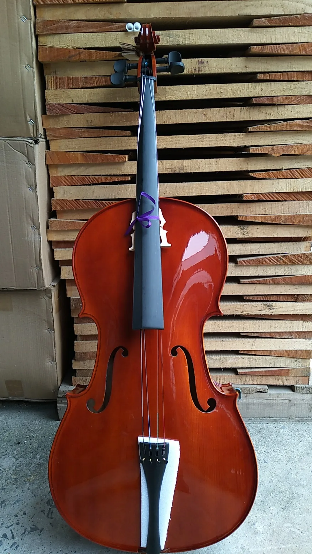 

Advanced 4/4 Full Size Beginner Acoustic Cello Premium Solid Wood Stringed Musical Instrument For School Practice Use