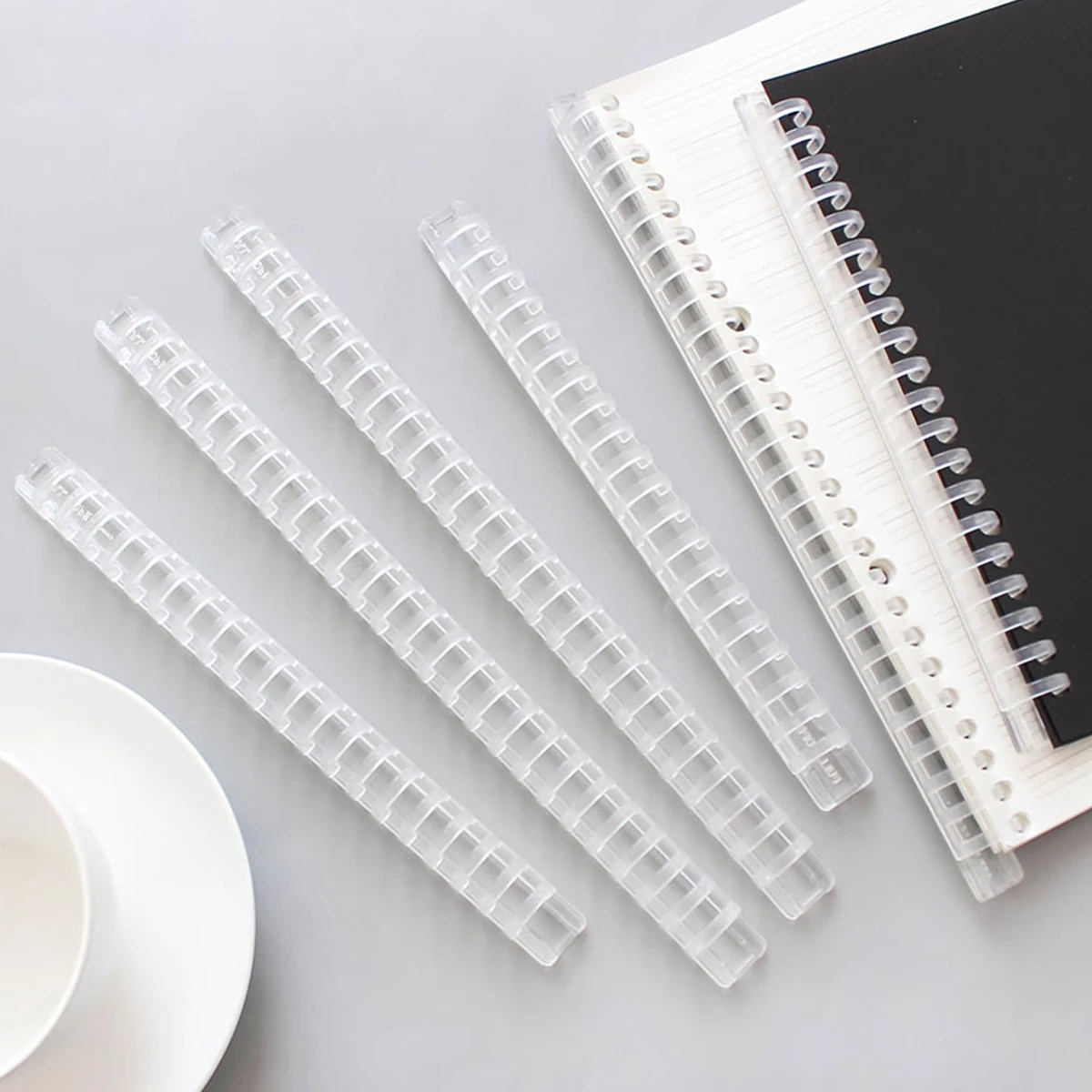 10 PCS Coil Push and Pull Binder Polypropylene Cover Hole Loose Leaf File Holder
