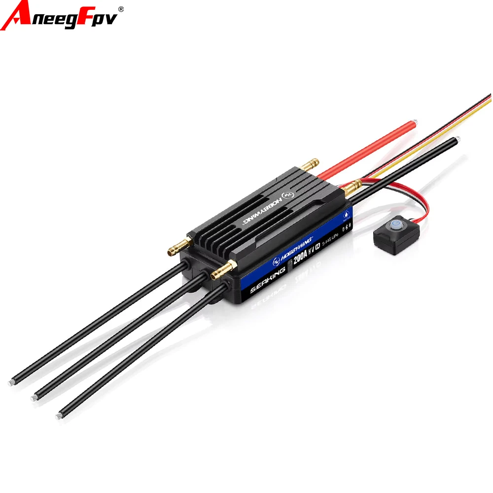 Mais novo hobbywing seaking 300a ou 200a hv v4 14s alta tensão/alta potência sem escova esc bluetooth embutido para barco rc