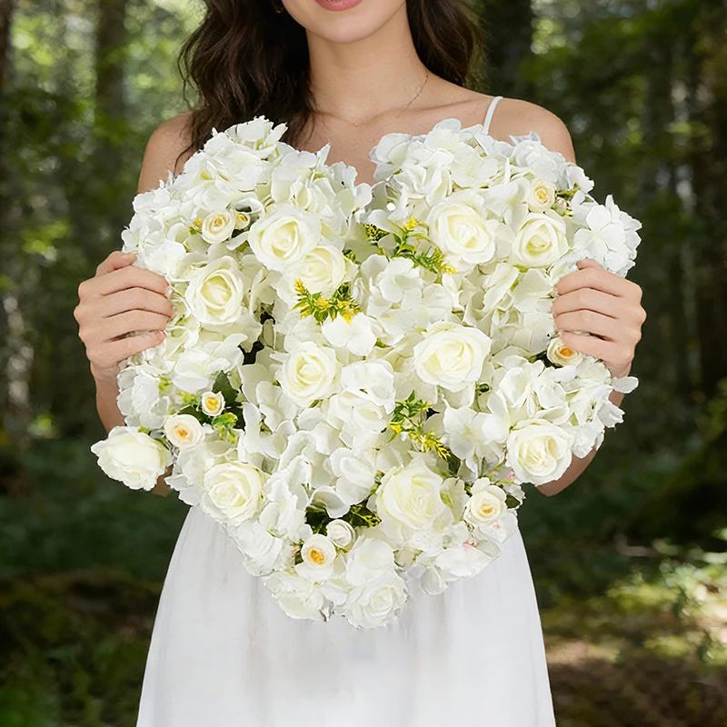 

Трансграничная новая стильная гирлянда из искусственных цветов в форме сердца для свадебных торжеств, украшение для внутренней и наружной домашней сцены