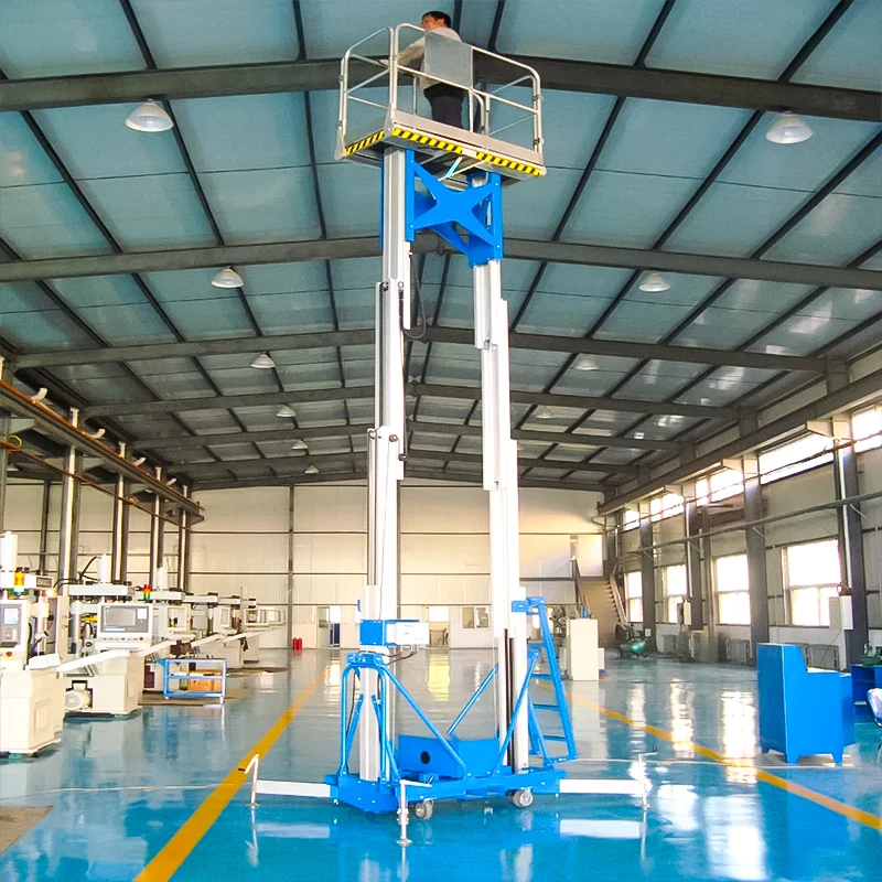 

4-14m Aluminum Alloy Mast Elevator Double Vertical Mast Aluminum Lift For Aerial Work