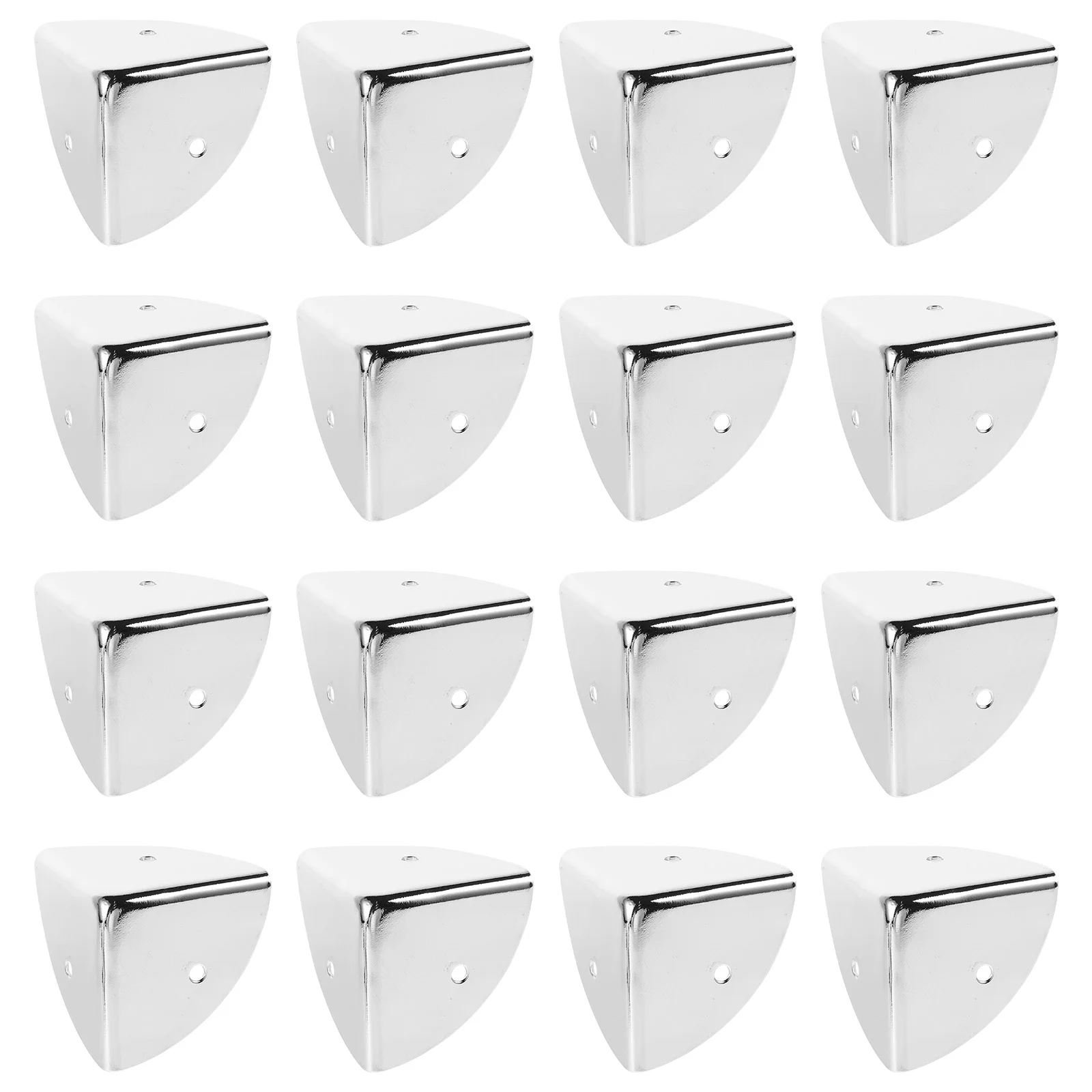 16pcs Furniture Corner Protector Triangle Edge Bumpers Decorative Metal Corner Guard Hardware For Storage Box Jewelry Case