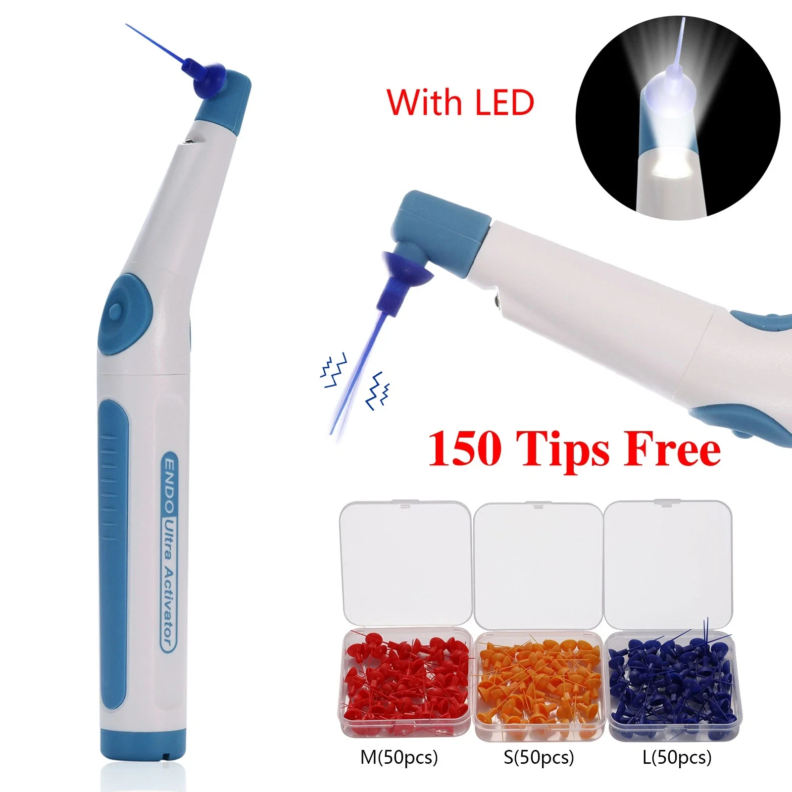 Dental Endo Ultra Activator Ultrasonic Irrigator Root Canal Scaling Handpiece Blue Color