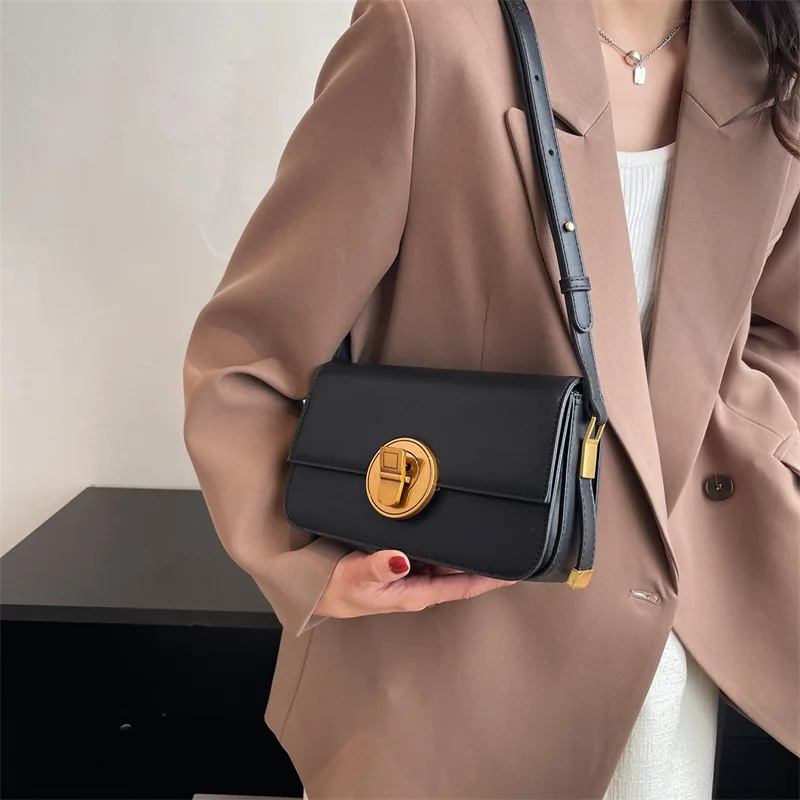 Vintage Square Bags for Women Crossbody Handbag PU Leather Shoulder Women\'s Bags Simplicity Fashion Design Ladies New Purse