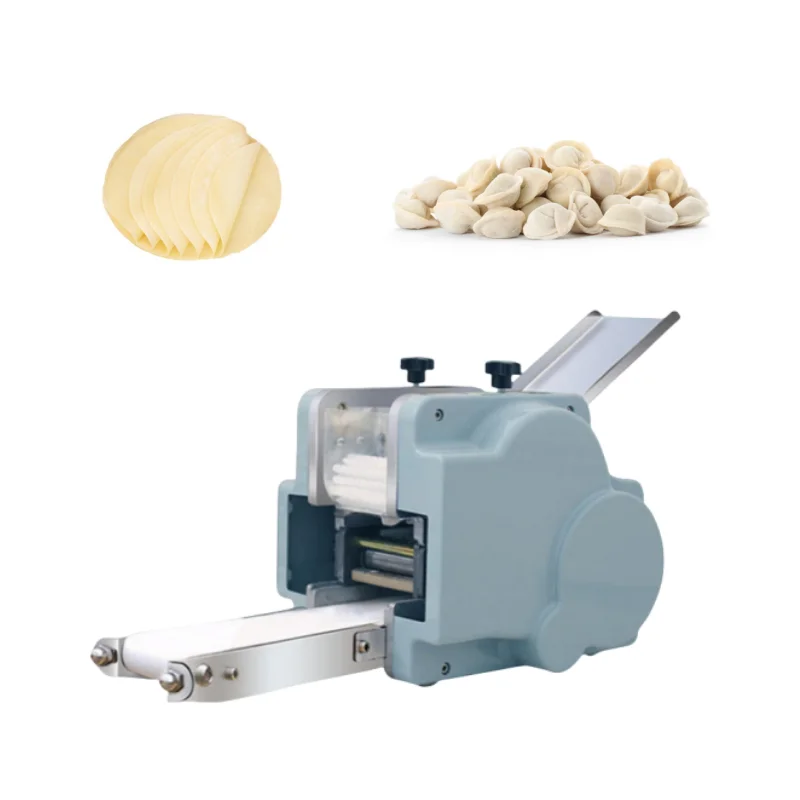 ماكينة تغليف الزلابية الكهربائية ماكينة صنع الجلد باللحم ماكينة ضغط العجين التجارية 50-90 مللي متر ماكينة صنع الجلد الزلابية 110/220 فولت