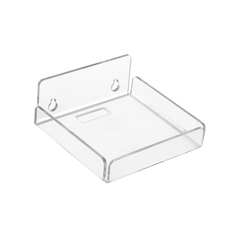 Estante flotante de montaje en pared acrílico sin taladro, Mini cámara de seguridad, Monitor de bebé, soporte de almacenamiento de artículos pequeños