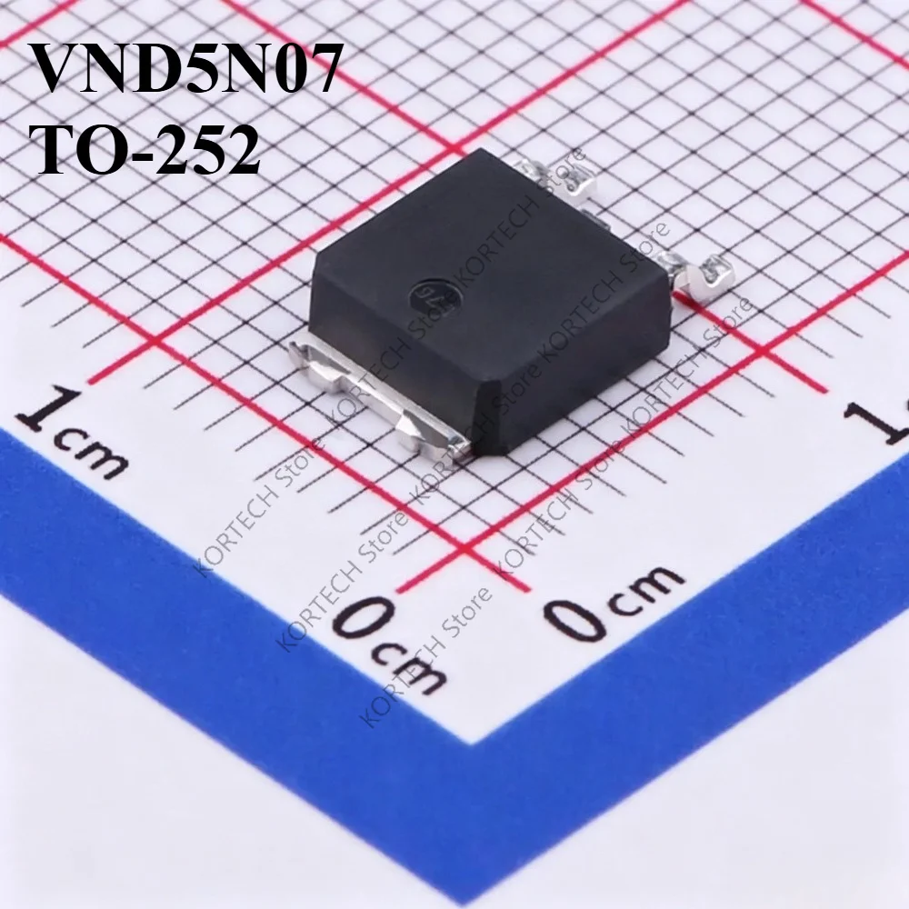 50PCS/Lot  VND5N07 TO-252 SMD Transistor VND5N VND5N07TR-E TO252 Best Quality