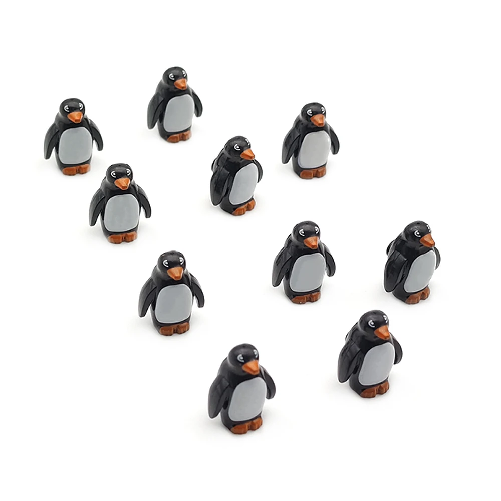Animal Building Blocks MOC Bird Eagle White Pigeon Bat Flamingos Owl Penguin Swan Crow Woodpecker Flying Animal Scene DIY Toy