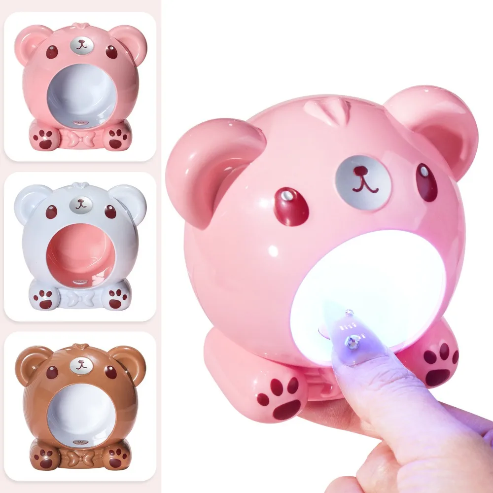 

Nail Phototherapy Bear Nail Drying Lamp Manicure Tools UV LED Gel Polish Cured Bear Mini Nail Dryers Fast Dry Curing ABS