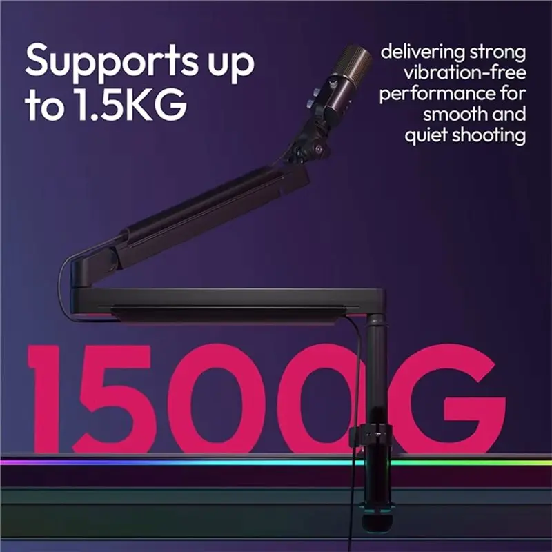 ZJ05 Adjustable Microphone Boom Arm With 360° Ballhead
