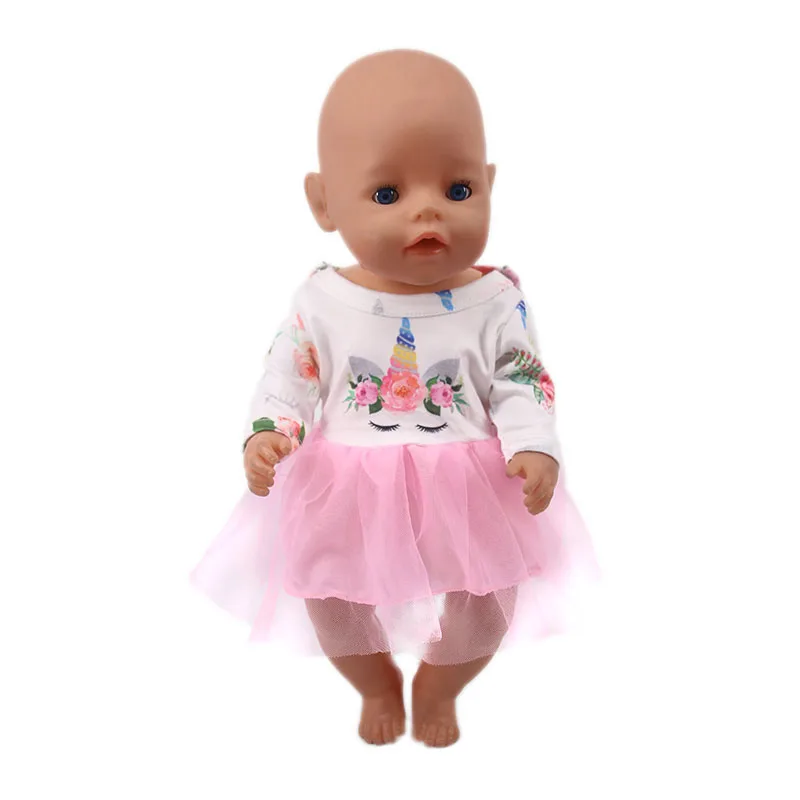 43 cm Reborn Nieuwe Geboren Babypop Kleding Eenhoorn Flamingo Fanny Cartoon Pop Accessoires 18 inch Poppenkleertjes Amerikaans meisje Speelgoed