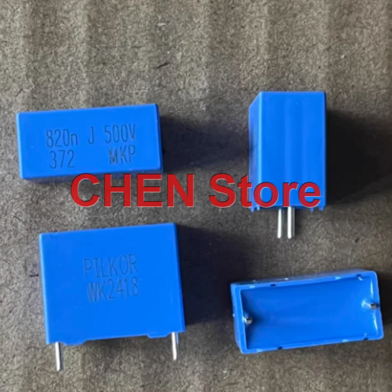 

20 шт./лот, оригинальные пленочные конденсаторы PILKOR MKP 824/500V BC 372MKP 820NF 500V 824 0.82UF 5% P15MM, бесплатная доставка
