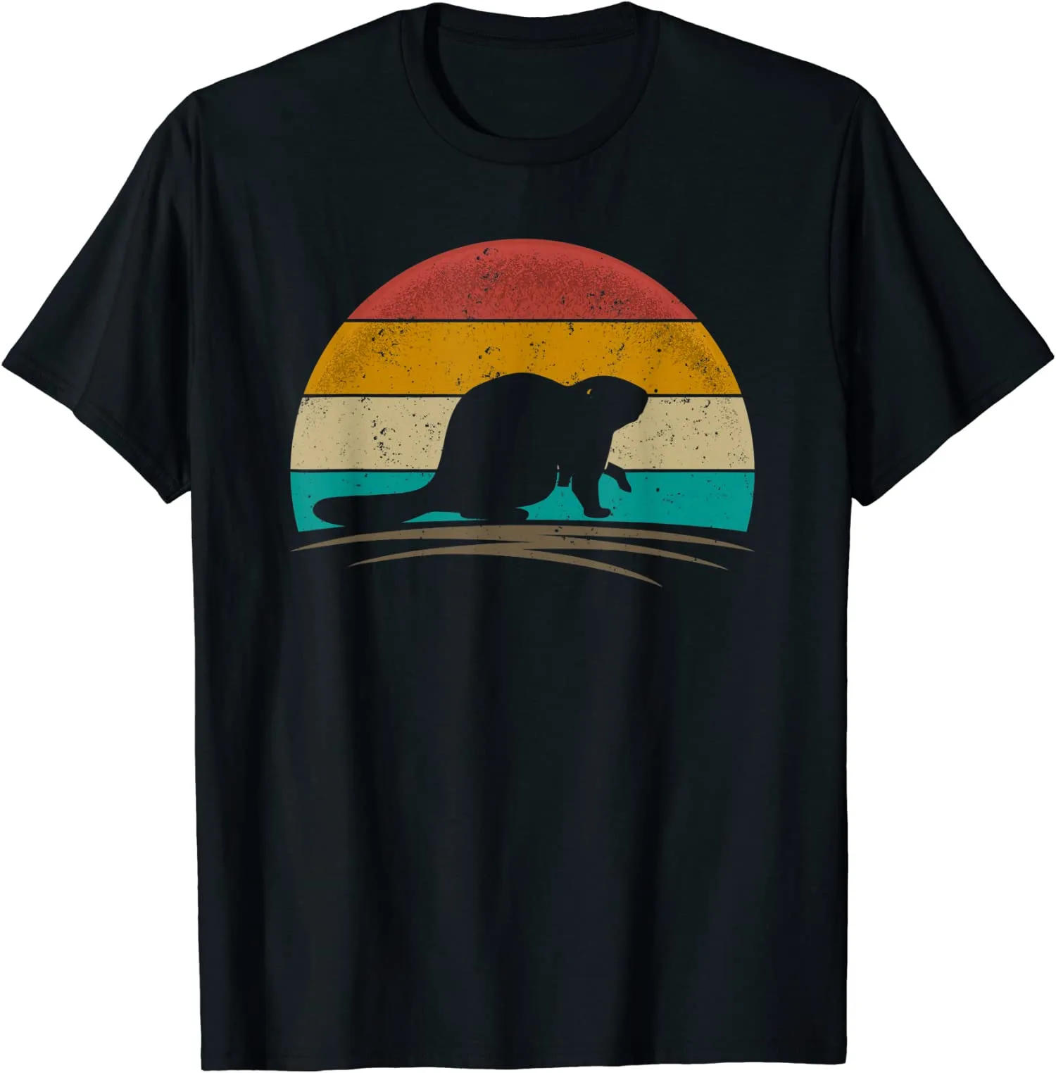 Beaver Retro Vintage Beaver Lover Landscape Gift Unisex T-Shirt