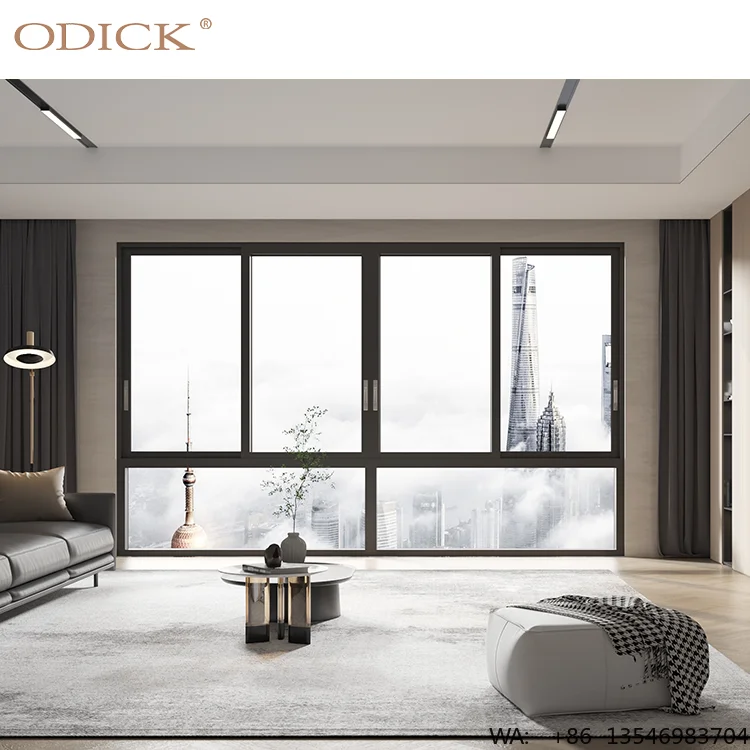 

Philippines Price Aluminium Window Frame and Glass Design Office Sliding Type Window