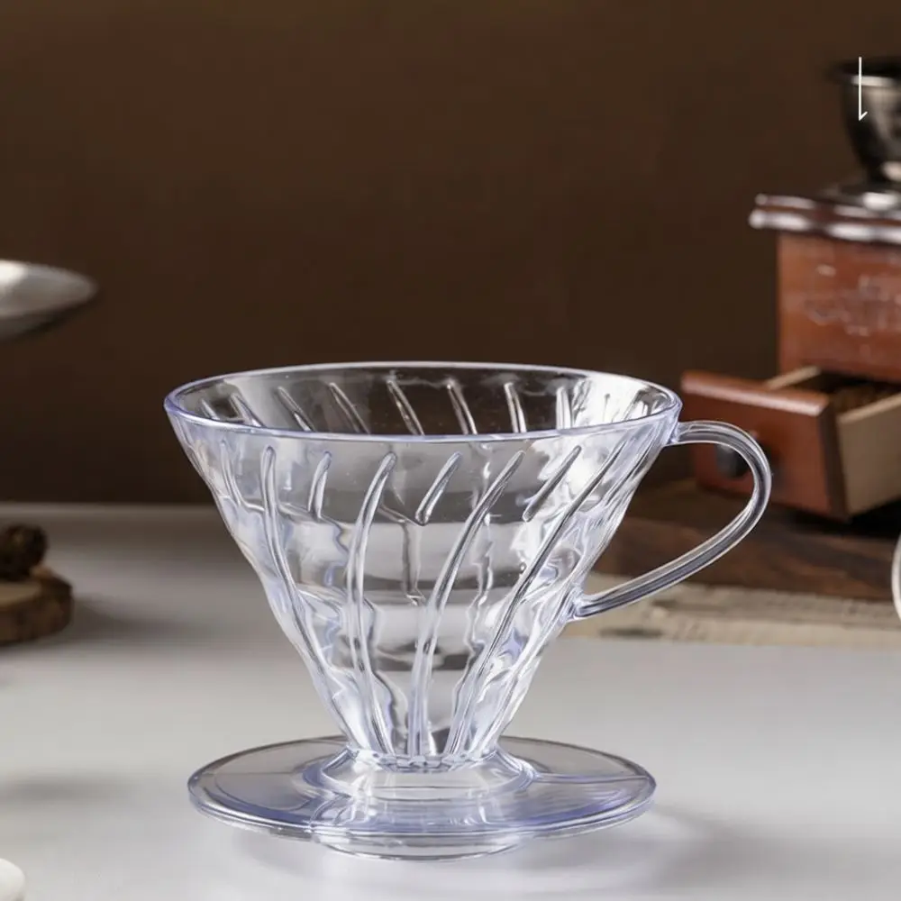 Dripper Coffee Filter Maker Transparent Conical Plastic Brewer Tool For Hand Pour Over Brewing Coffee Pot Equipment