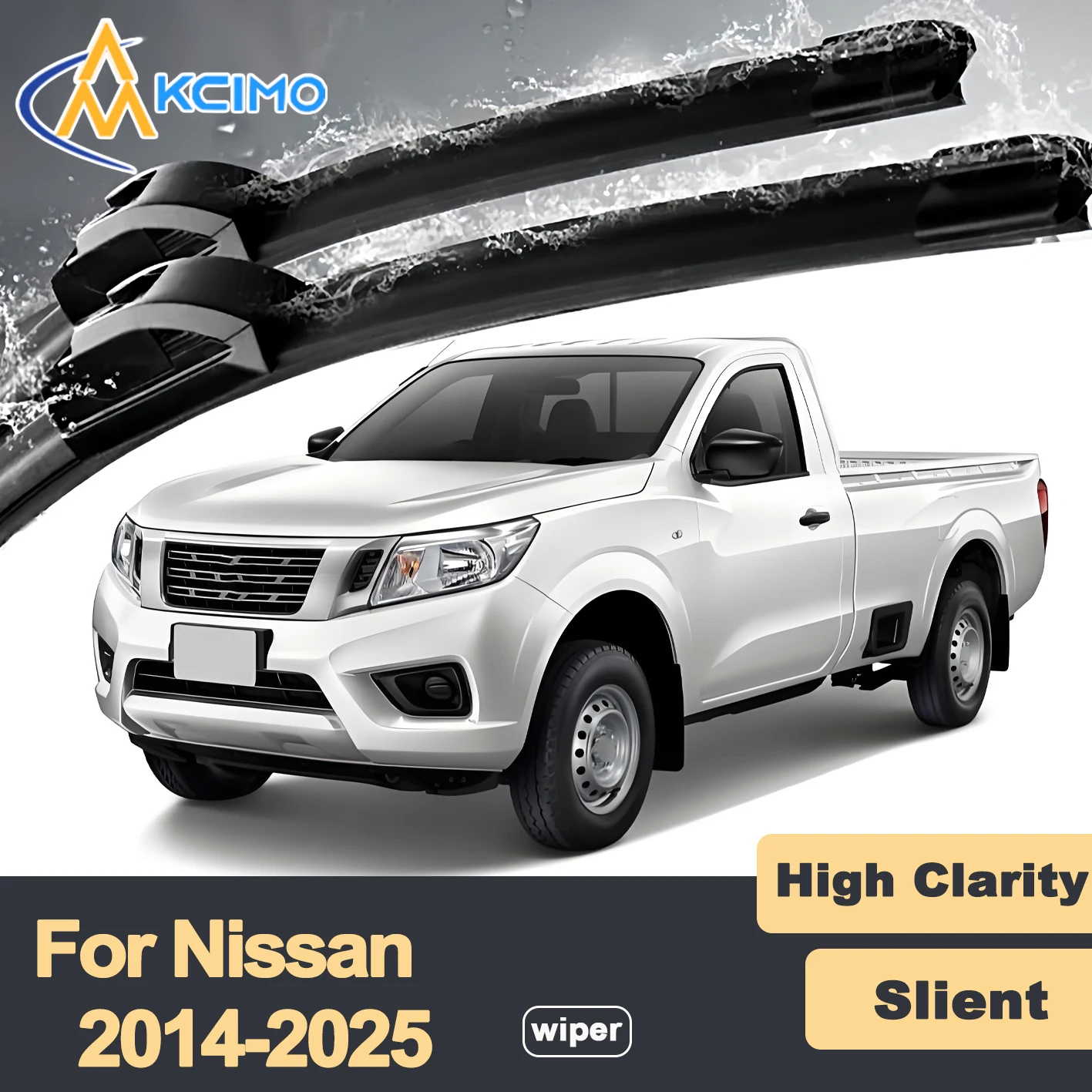 

Premium Rubber Durable Silent Windshield Wiper Blades 2pcs for Nissan Navara D23 2014-2025 NP300 Alaskan X Class Ruiqi 6 Rich 6