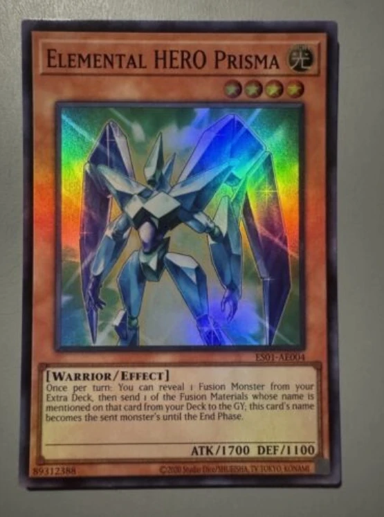 

Yugioh KONAMI Duel Monsters ES01-AE004 Elemental HERO Prisma Super Rare Asian English Collection Mint Card