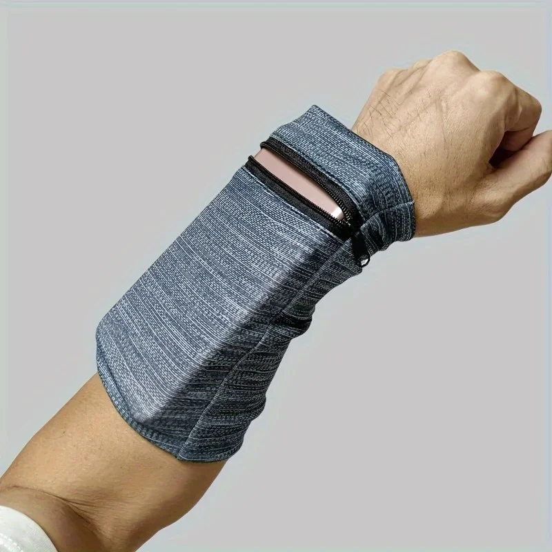 1pc Black Storage Bag for Neutral Wrist Supports Suitable for Fitness Running,Featuring a Zipper,Sweat-Absorbing Wrist Support ﻿ image 4