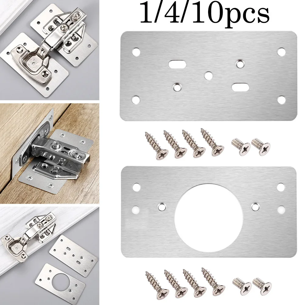 Brand New High Quality Practical Hinge Repair Plate Plate Hinge Kit Part Repair Replace Side Plate With Mounting Screws