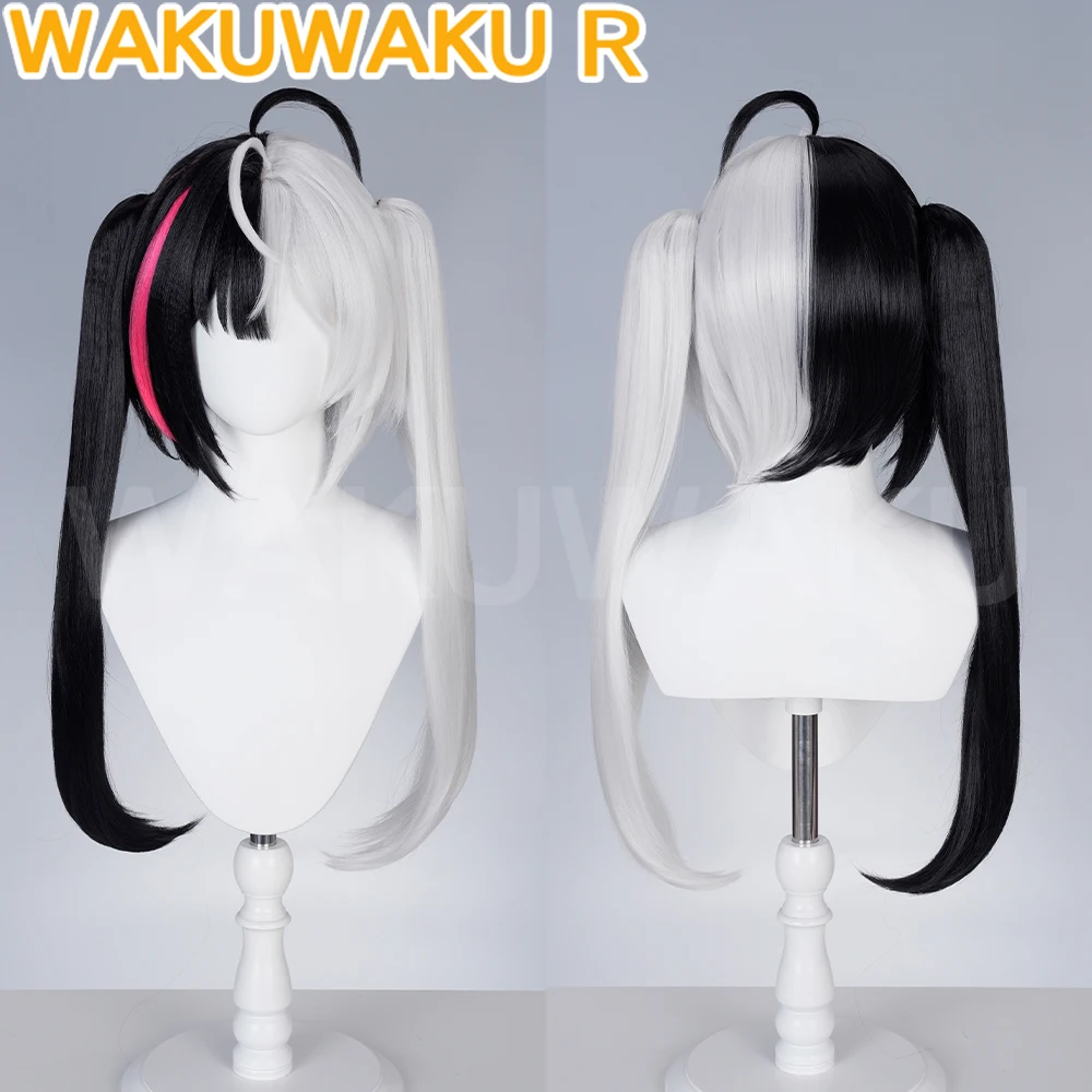 Peluca Lacrimosa del Juego Neverness to Everness WakuWaku, Linda Peluca Larga de 60 cm para Mujer, NTE, Cosplay de Lacrimosa, Twintails, con Gorro Gratis