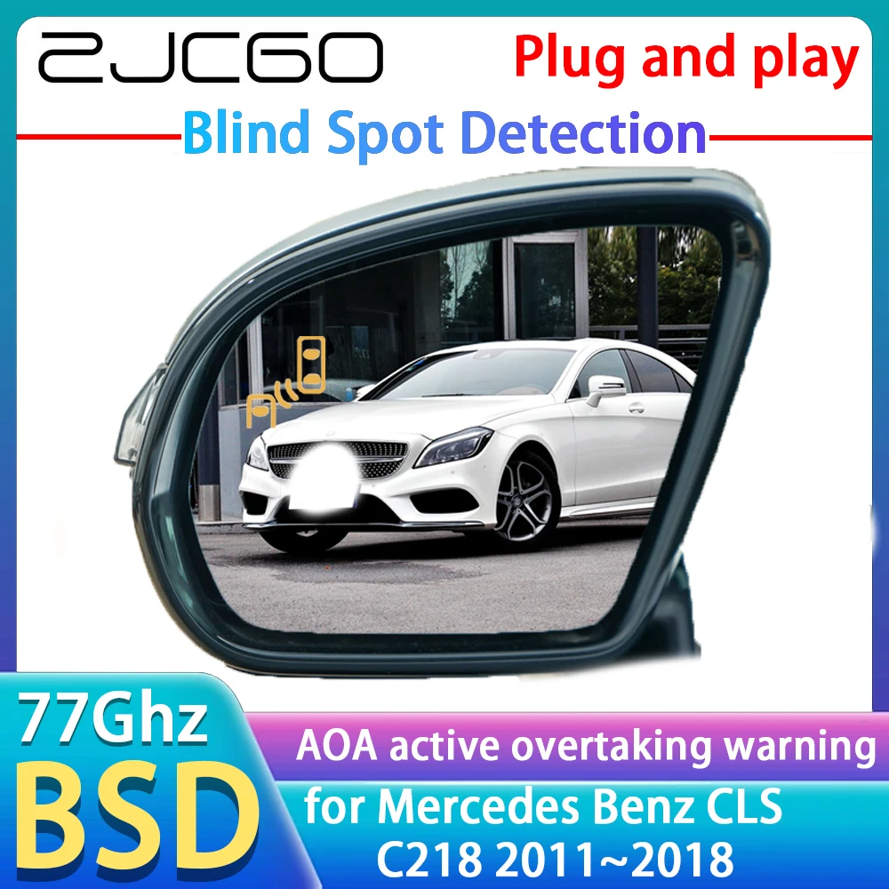 

ZJCGO 77GHz Radar Detector BSD Blind Spot Detection Alert Mirror Assistance Accessories For Mercedes Benz CLS C218 2011~2018