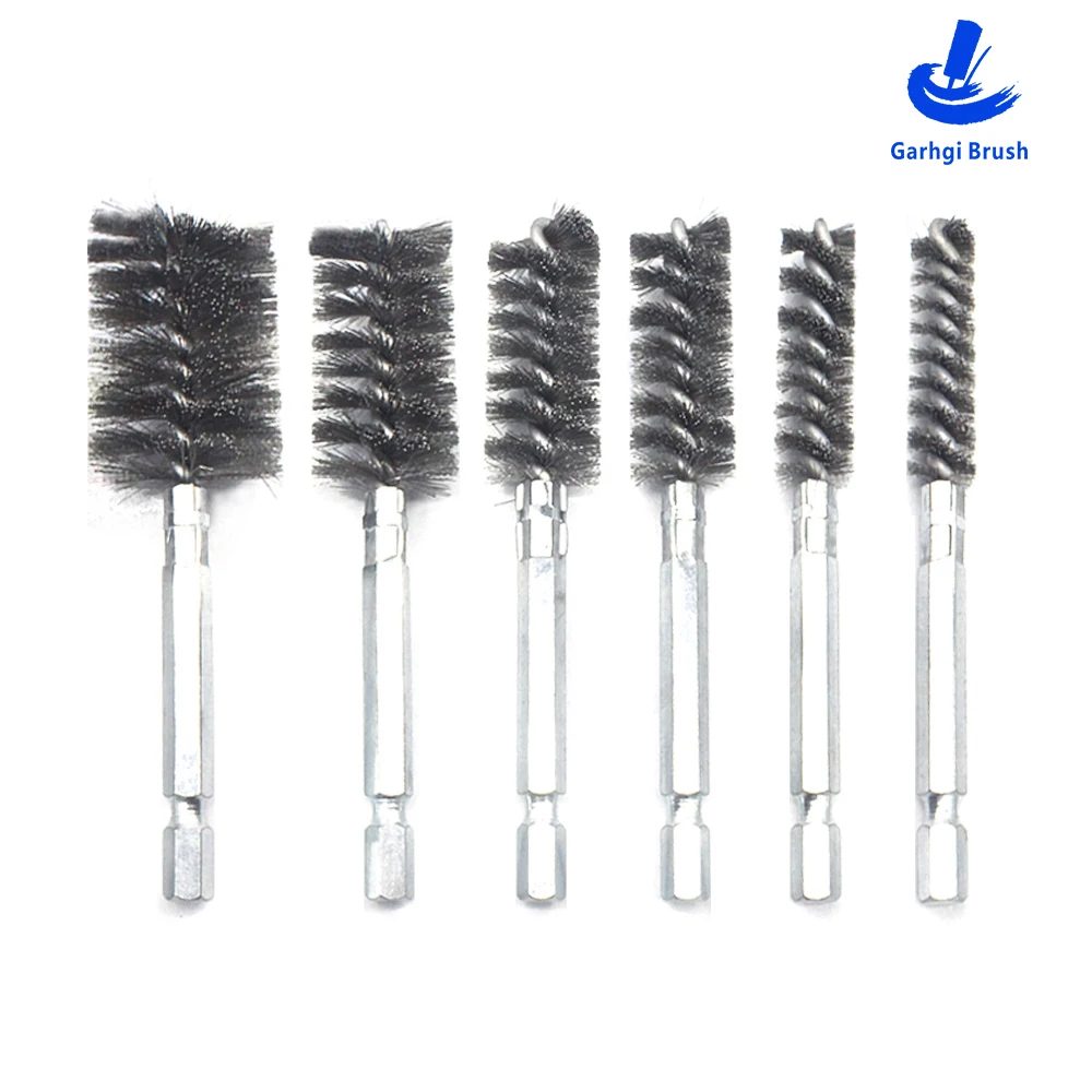 

Stainless Steel Twisted Wire Brushes for Polishing Deburring Rust Removing Cleaning for Power Impact Drill of 1/4in Hex Shank