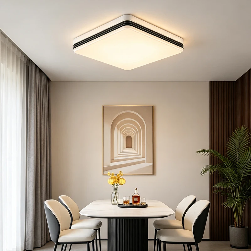 RUNTOIN 18-48W Square LED Ceiling Lamp Bedroom Light Lustre LED Lights For Room Ceiling Light Fixture Modern Home Decoration
