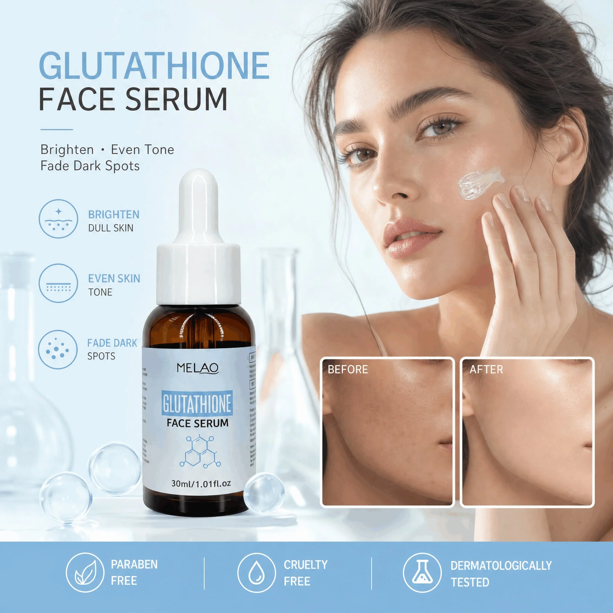 멜라오 글루타치온 페이스 세럼, 수분 공급 및 영양 공 - Skincare Niacinamide 리뷰 및 가격