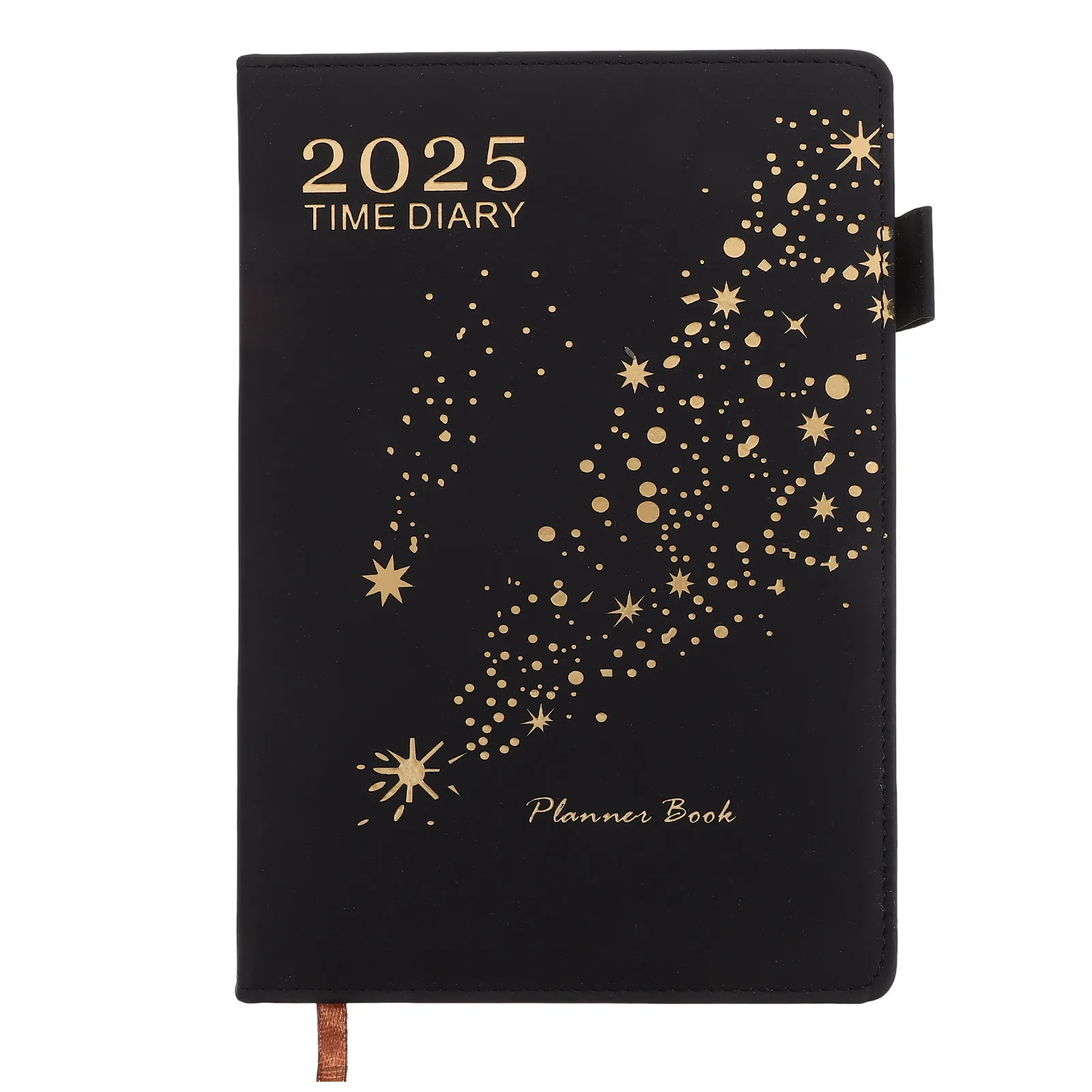 Large Capacity Daily Planner Notebook 2025 Schedule Book with Firm Paper No Bleed Smooth Writing Portable Elegant Design Weekly