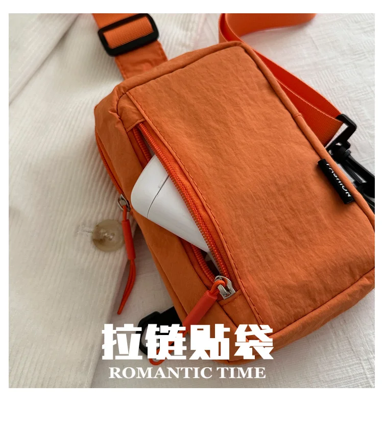 Leichte und einfache Handytasche, Brusttasche, lässige Umhängetasche, 2025, neue Sommer-Kleintasche, kleiner Radrucksack für Damen – Detail 4