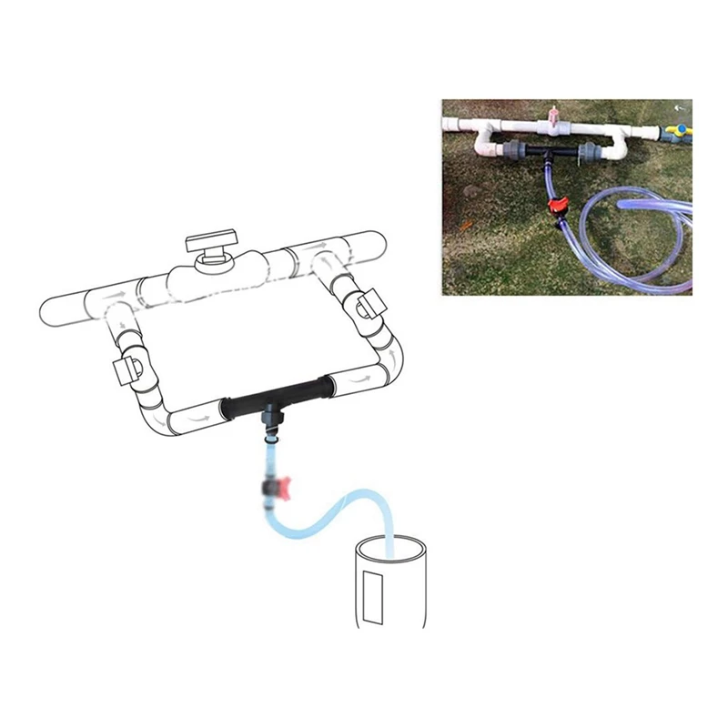 2 Inch Venturi Fertilization System Male Thread Irrigation Venturi Automatic Fertilizer Injector Fertilizer Syringe Kit