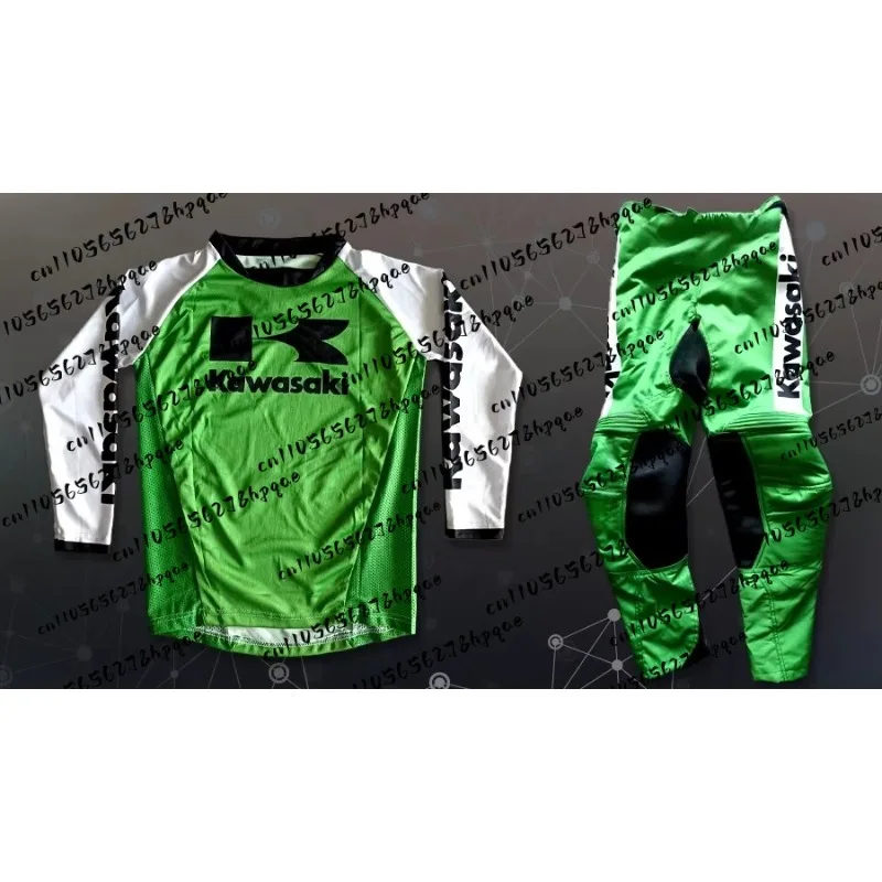 

Kawasaki Hot 2026 Motocross Jersey and Pants for Kids Set The Motocross Endurance Gear Combination Off-road Youth Racing Suit