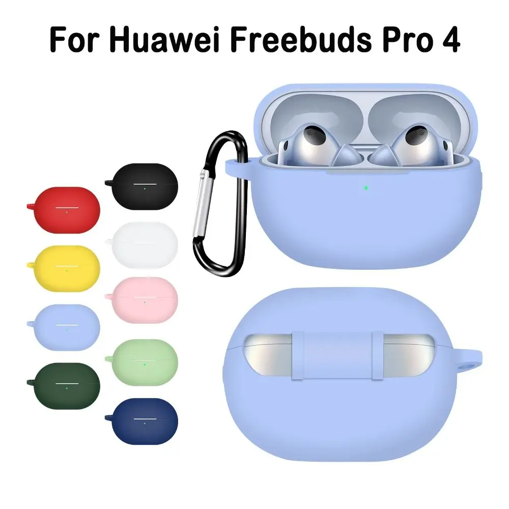 Silicone Protective Case Shockproof Anti-Scratch Headphone Protector With Hook Headphone Accessories for Huawei Freebuds Pro 4