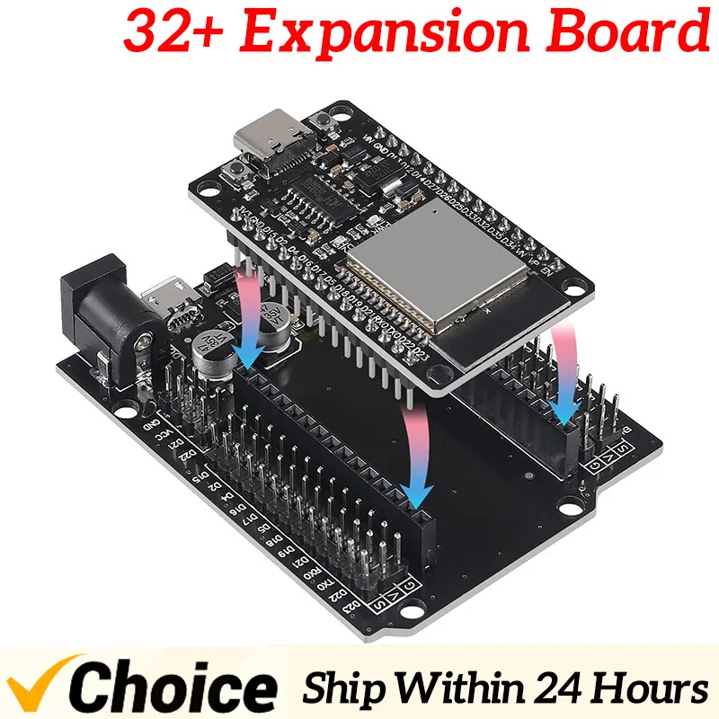 XZG 32 Development Board CH340C WiFi+Bluetooth Ultra-Low Power Dual Core 32-DevKitC-32 32 Expansion Board