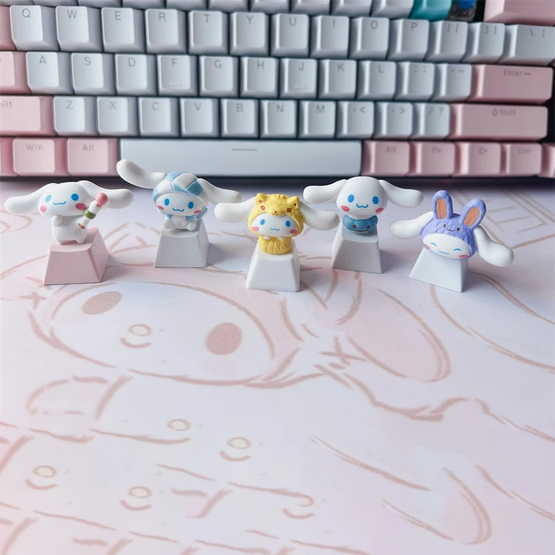 Sanrio Kawaii Cinnamorol Keycaps Mechanical Keyboard Caps Hello Kitty Pochacco Mx Axis Personalized Cartoon Esc Diy Key Cap Game