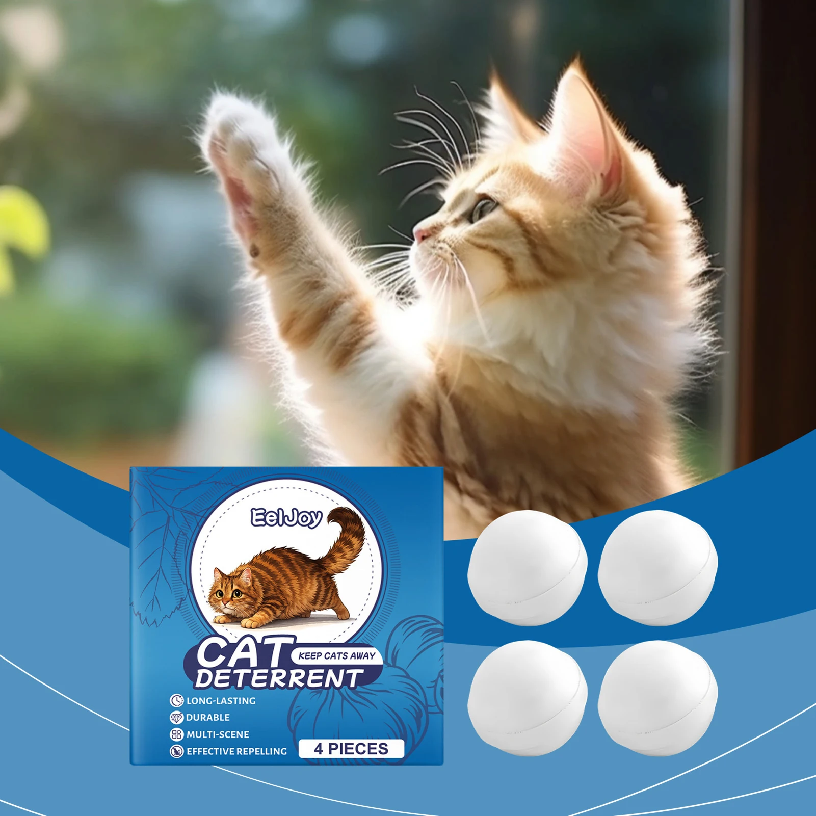 Natural Cat Repeller Balls Cat Deterrent For Flower Beds Long Lasting Slow-Release Training Aid For Indoor Outdoor For Garden