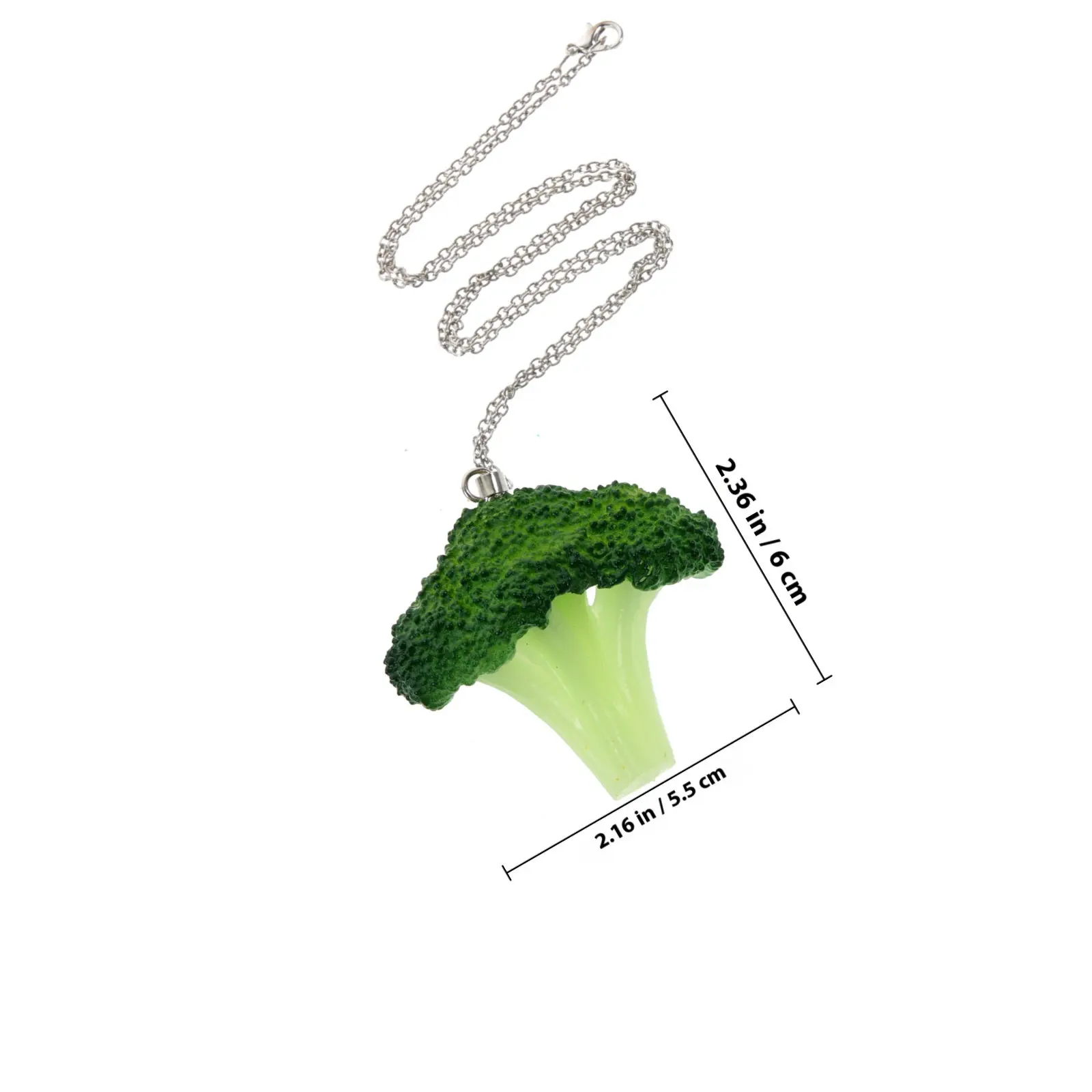 Broccoli Necklace Alloy Silicone Pendant Necklace Women Party Date Gift Trendy Vegetable Jewelry Pendant Necklaces for Women
