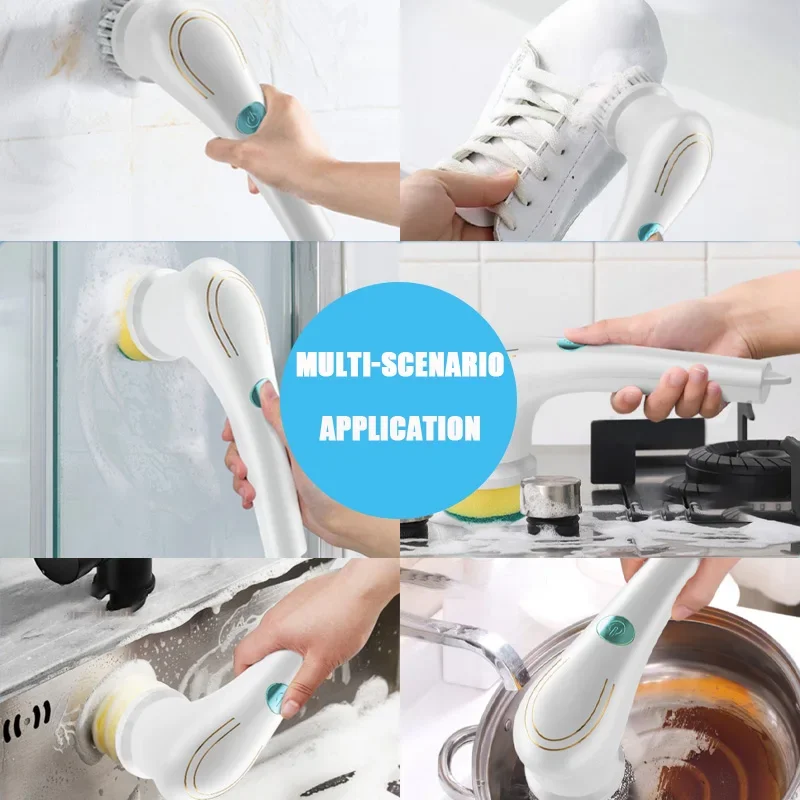 Xiaomi 5-in-1 Electric Cleaning Brush Multifunctional Handheld Wireless Cleaning USB Rechargeable Bathroom Kitchen Clean Tool