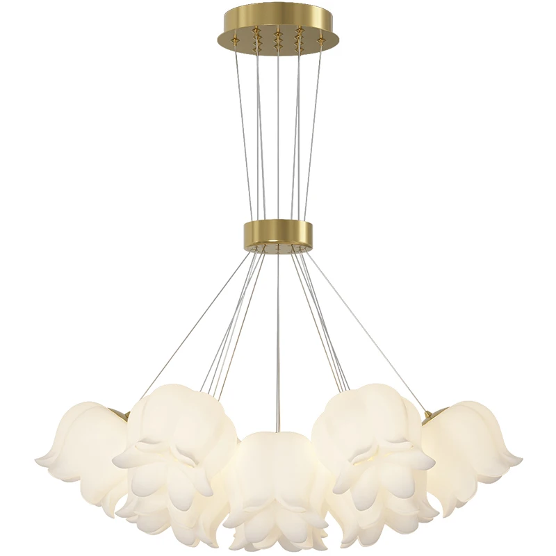 

Orchid flower living room hanging modern simple French cream style bedroom main dining room Zhongshan