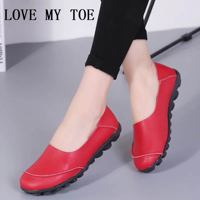 New 2024 Casual Concise Genuine Leather Doudou Woman Flat Shoes For Women Loafers Chaussure Femme Ladies Trainers Zapatos Mujer