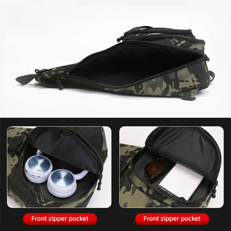 Multi-functional Chest Bag Sports Waist Bags Outdoor Waterproof Crossbody Shoulder Climbing Backpack Fishing Gear Pole Pack Y31A